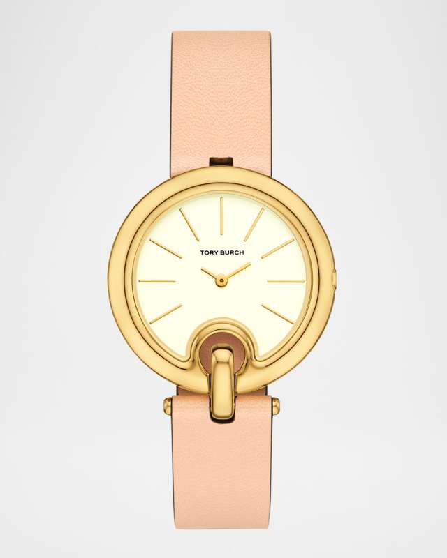 Pierced 36mm Watch with Vachetta Leather Strap